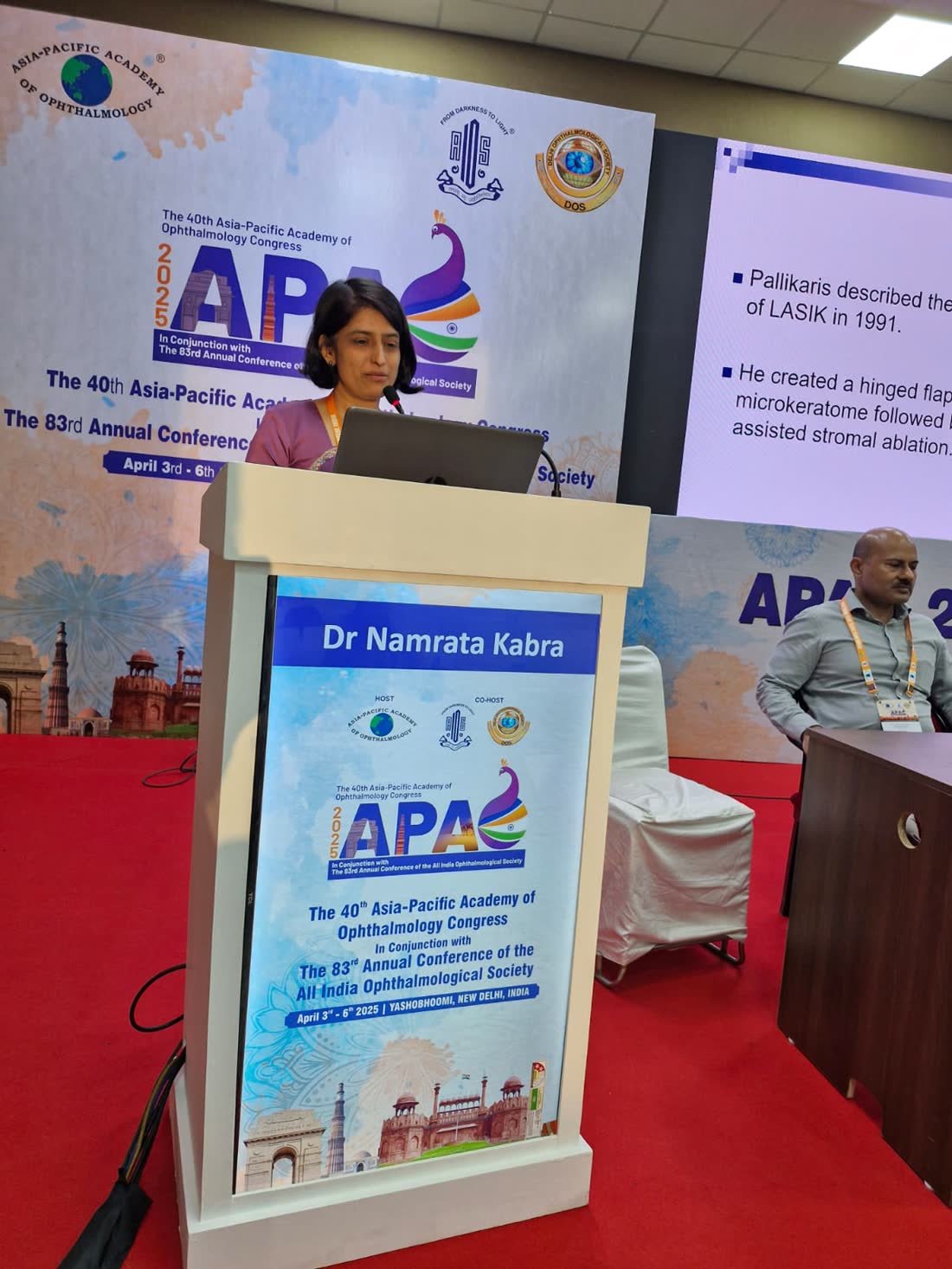 Presenting at the 40th Asia-Pacific Academy of Ophthalmology & 83rd AIOS Annual Conference — Yashobhoomi, New Delhi, April 2025
